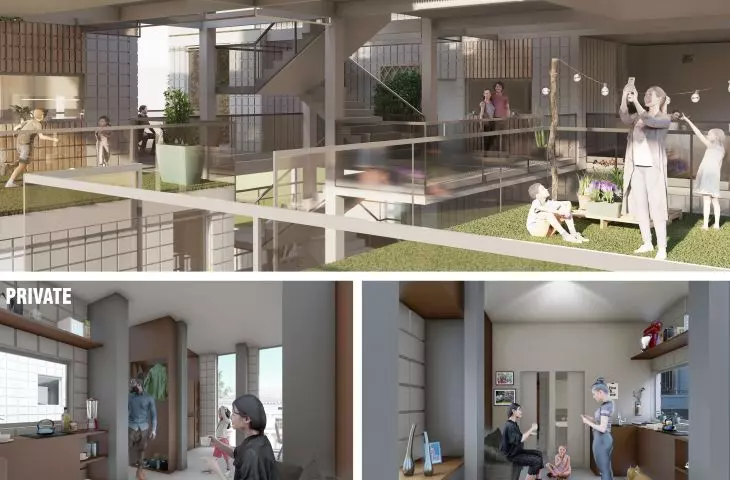 Blocky House project, interiors