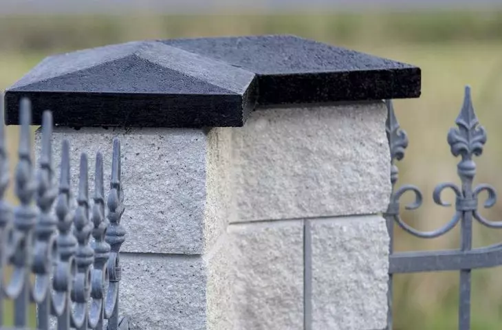 Ogrodzenie łupane GORC® de Luxe GL22, srebrne