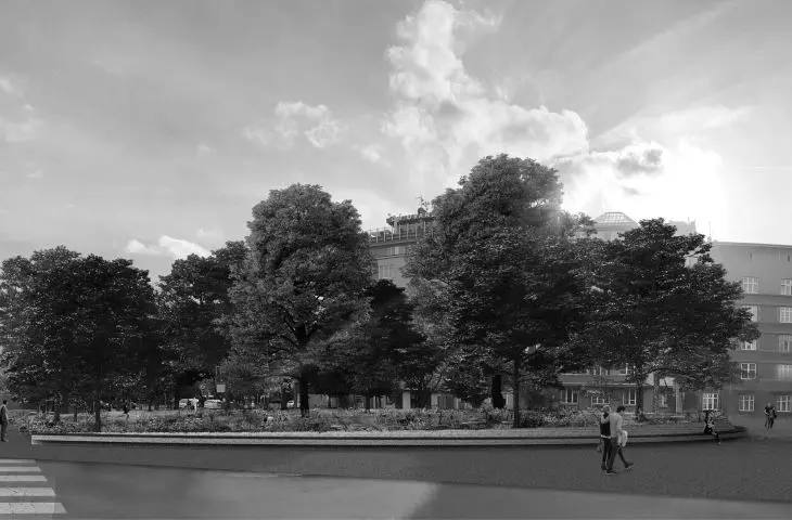 competition for the reconstruction of Juliusz Kossak square in Krakow | 1st prize, proj.: ngo + pasierbinski 
