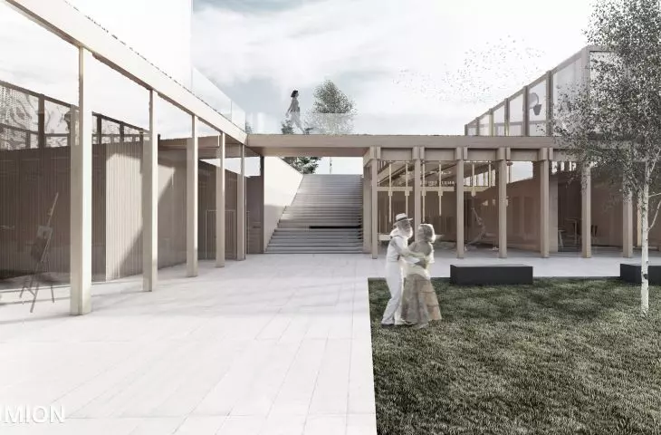 Community HUB project, atrium