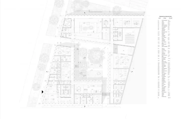 Community HUB project, first floor plan