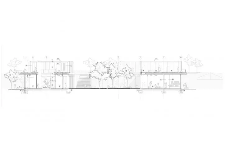 Community HUB project, cross-section B-B