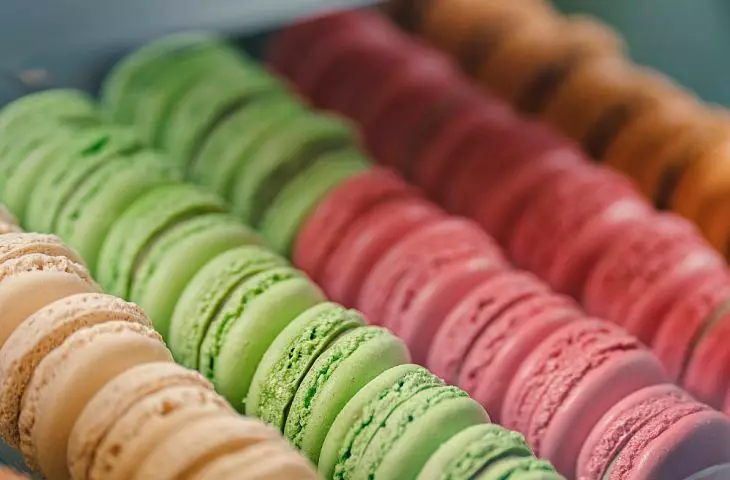 the main element of the confectionery is colorful products