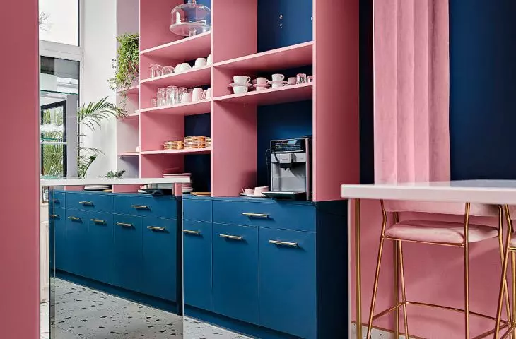 interior of a small pastry shop in Szczecin 