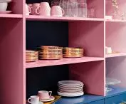 pink shelves in the confectionery