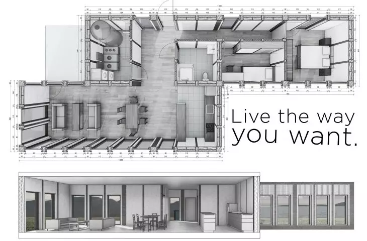Projekt Module Life Style, rzut