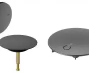 Black and white bathroom products
