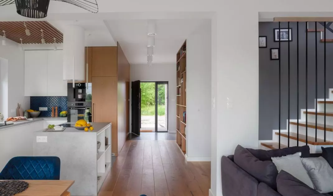 Corridor with kitchen