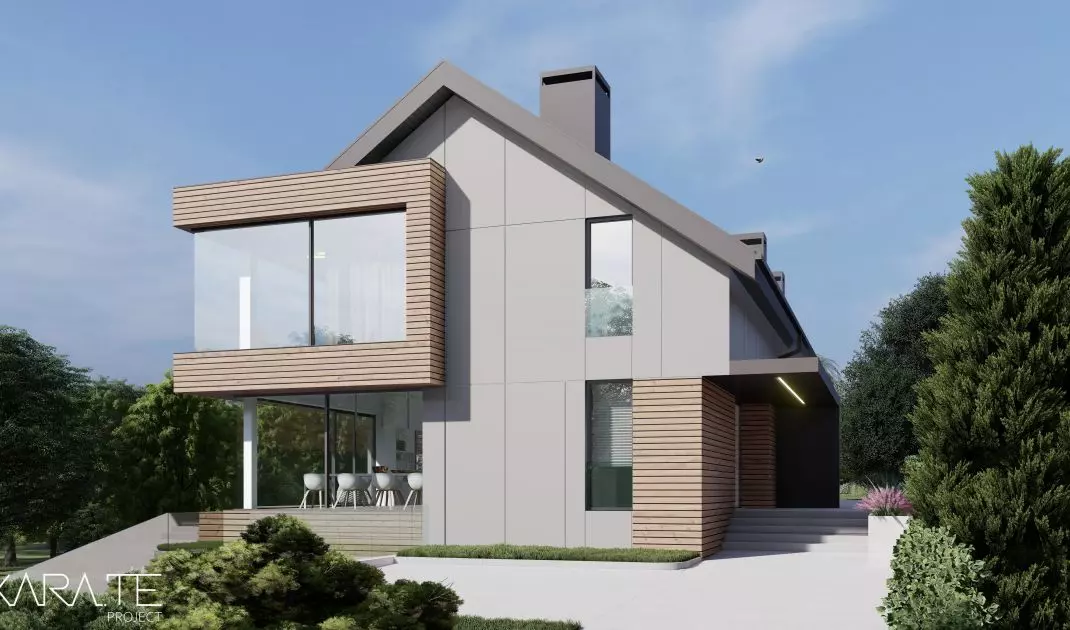Design of a villa on Lake Roznowskie