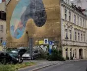 mural at the intersection of Poznańska and Wąska streets in Poznań 