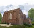 Ruins of the church in Steblewo, visualization
