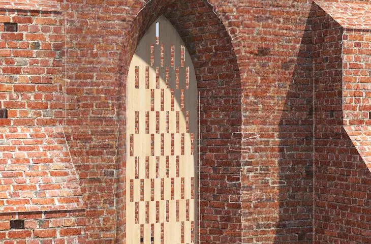 Modern wood stained glass windows