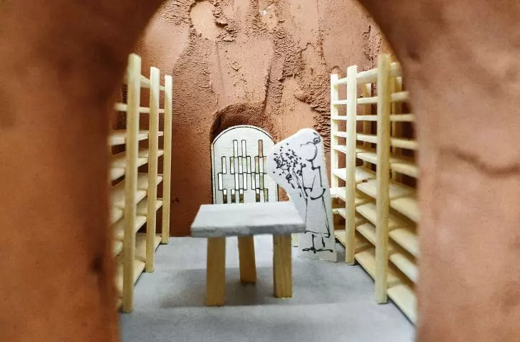 A porch with a store, a mock-up
