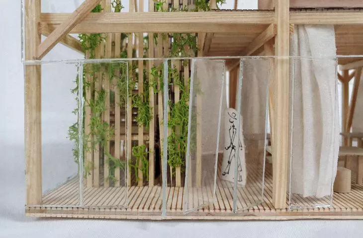 Detail of the mock-up