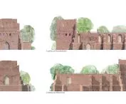 Revitalization of the ruins of the church in Steblewo, elevations