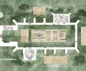 Revitalization of the ruins of the church in Steblewo, level 1 projection.
