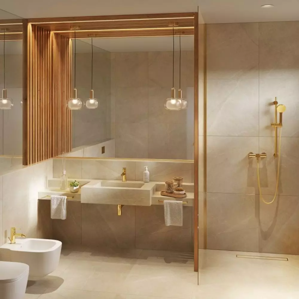 Golden bathroom