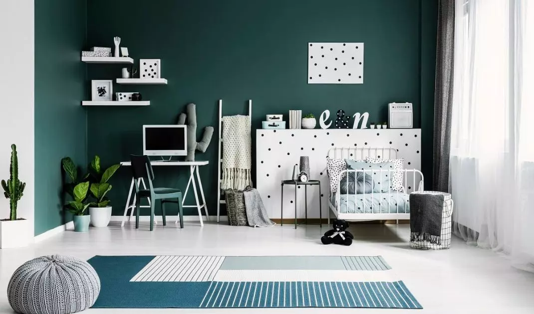 Green will be perfect for a room used for study and relaxation