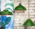 green enamel lamps