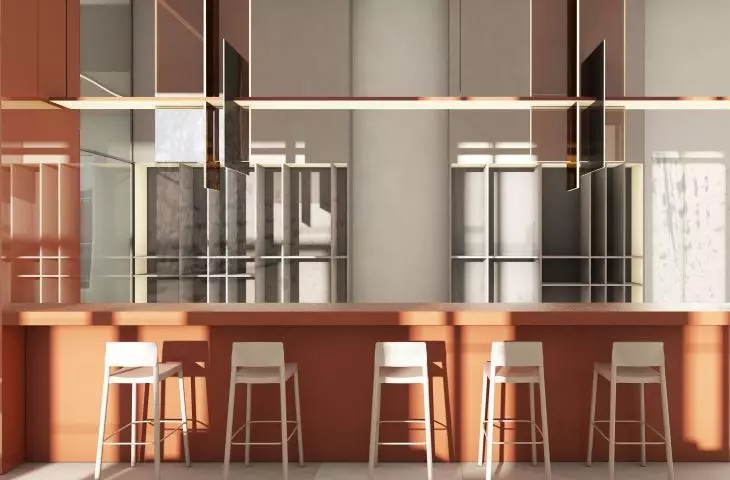 Projekt architektura współbycia, wnętrze baru