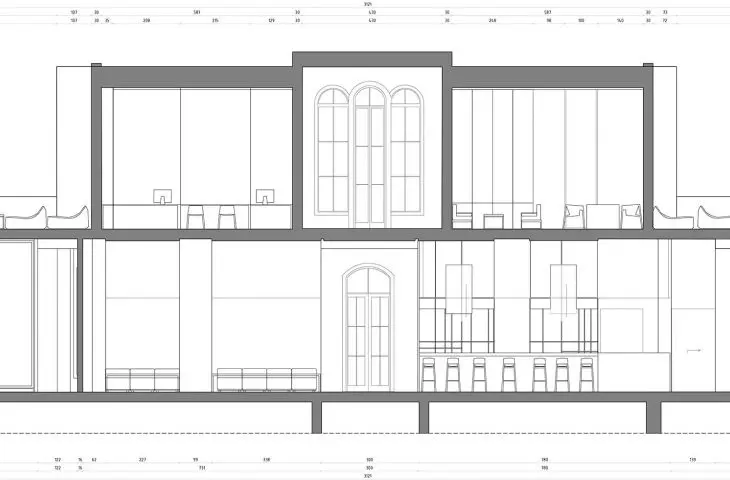 Projekt architektura współbycia, przekrój B-B