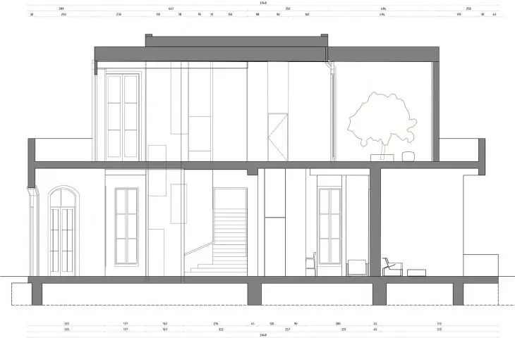 Projekt architektura współbycia. przekrój C-C