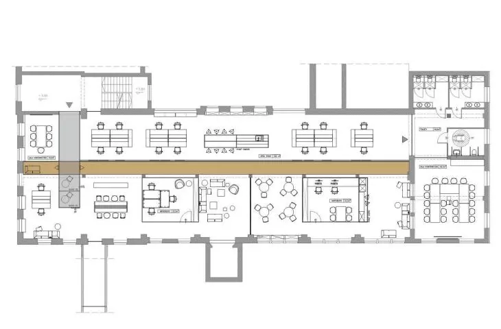 functional layout of the 2nd floor