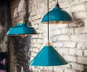 lampy emaliowane turkusowe