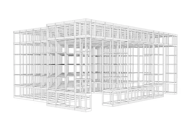 axonometry of the pavilion