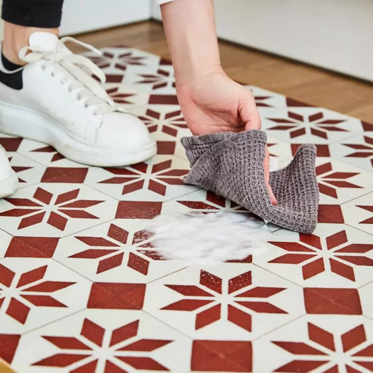 Vinyl mats are easy to clean
