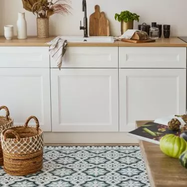 PVC mat in the kitchen