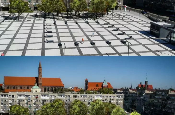 Propozycja Mossmoss zazielenienia placu Nowego Targu we Wrocławiu