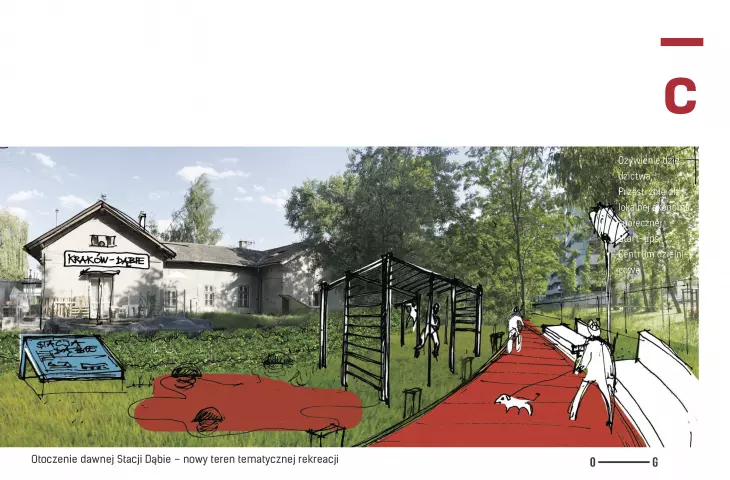Surrounding the former Dabie Station - new themed recreation area