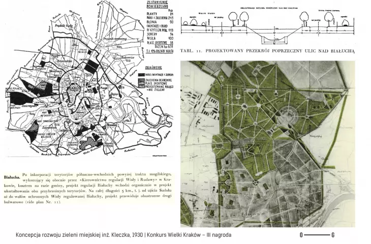Concept of development of urban greenery by Eng. Kleczka, 1930 | Great Cracow Competition - 3rd prize
