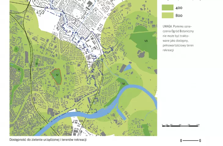 Accessibility to green spaces and recreation areas