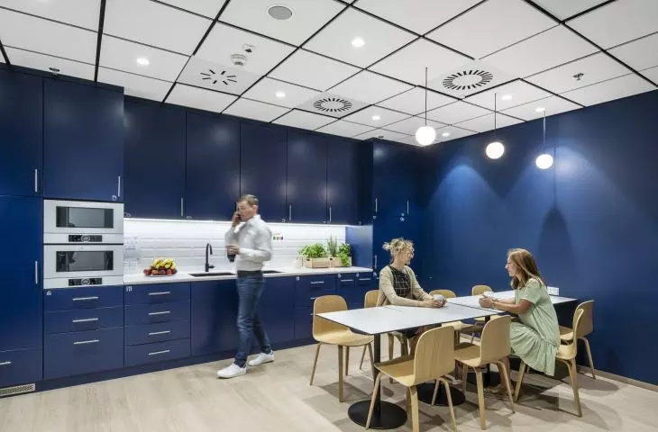 Ecophon acoustic systems in ISS Hub office, Norblin Factory, Warsaw, Poland