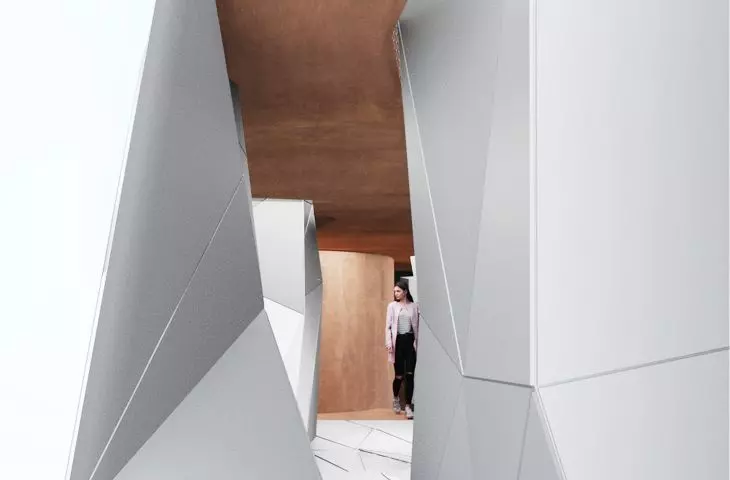 The author also designed a mezzanine
