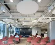 Ecophon acoustic systems in ISS Hub office, Norblin Factory, Warsaw, Poland
