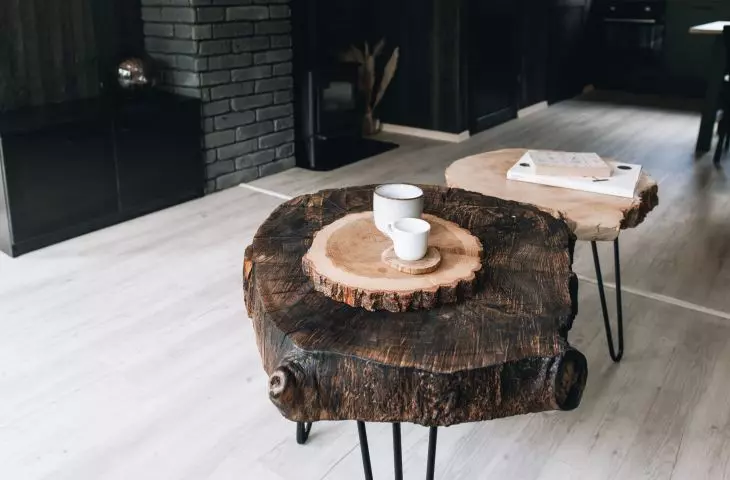 Original wooden tables 