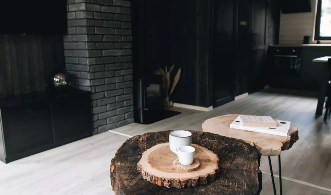 Original wooden tables 