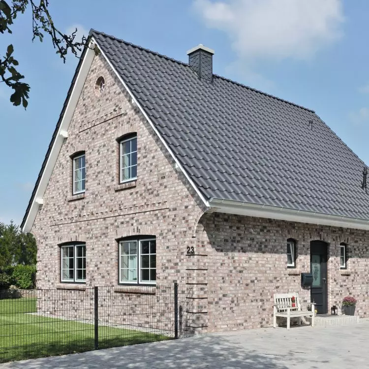House with ceramic tiles 
