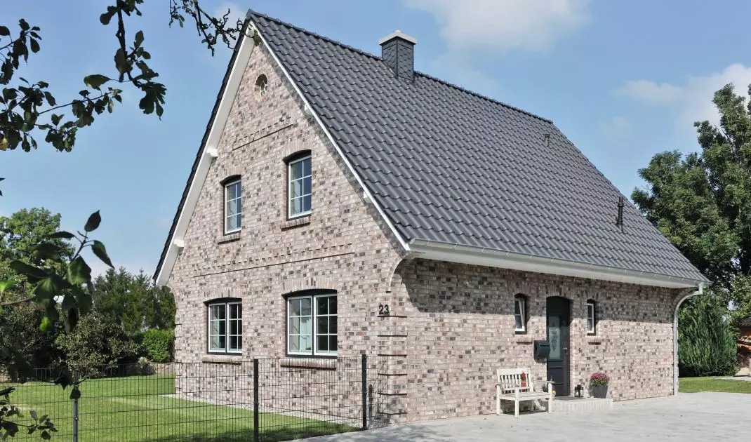 House with ceramic tiles 