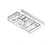 axonometry of residential module A and B