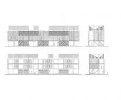 facades of a modular housing facility