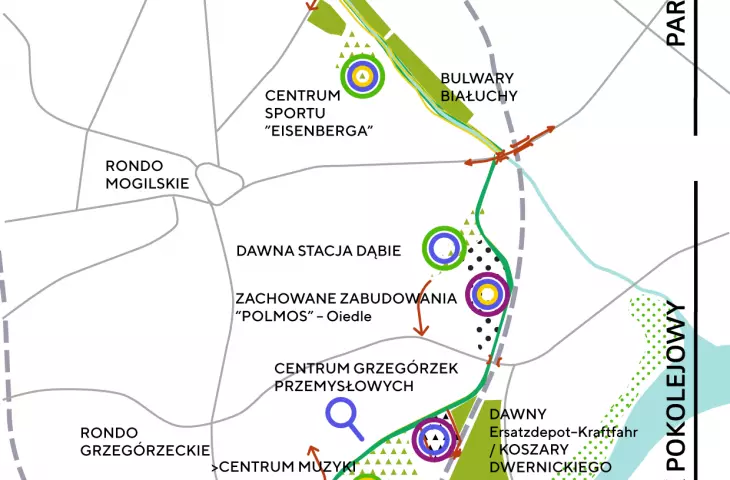 Map of the course of the entire park