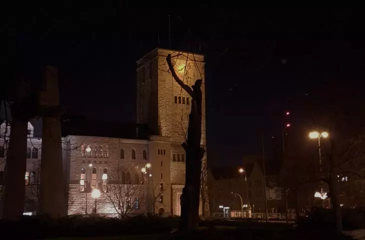 Iluminacja dawnego zamku cesarskiego  (dziś CK Zamek) w Poznaniu