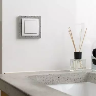 Switch in concrete frame