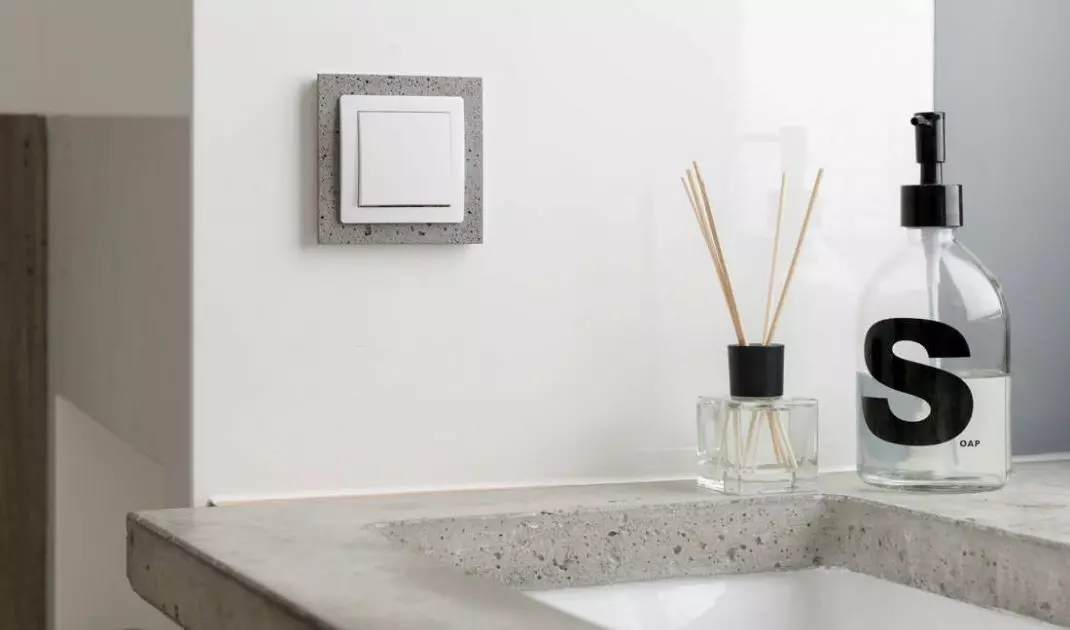 Switch in concrete frame