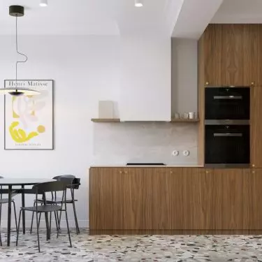 Combining white with wood