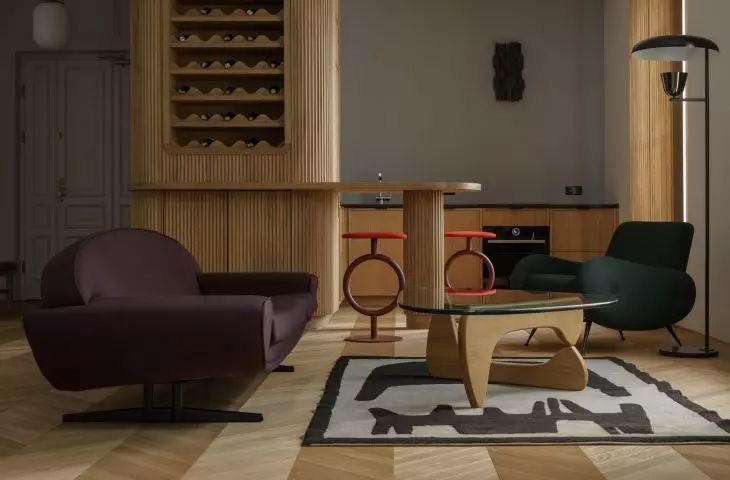 Wood in the penthouse